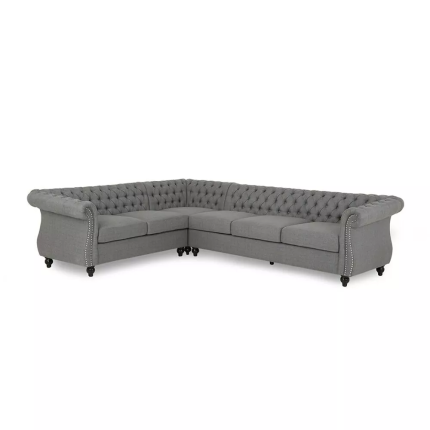 amberside 6 seater fabric tufted sectional sofa 2 dubai sharjah abu dhabi