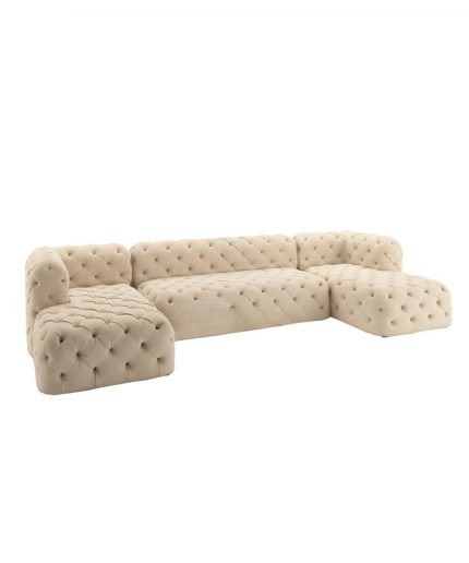 chesterfield U shape sectional sofa 2 dubai sharjah abu dhabi transformed