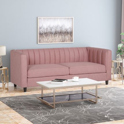 contemporary channel stitched 3 seater sofa 1 dubai sharjah abu dhabi