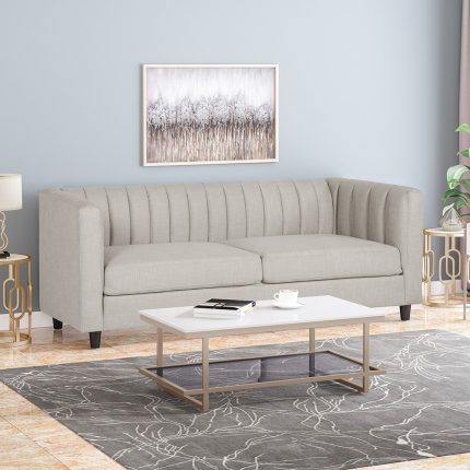 contemporary channel stitched 3 seater sofa 2 dubai sharjah abu dhabi