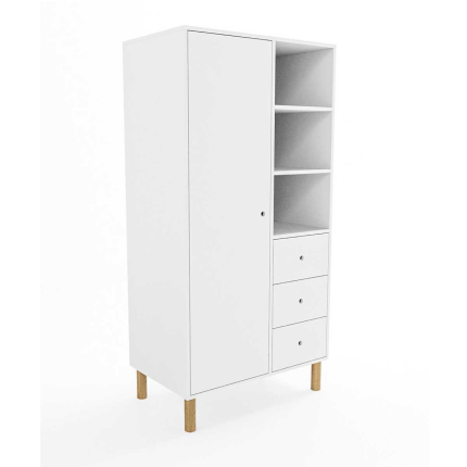 contemporary white wardrobe with drawers and shelves 1 dubai sharjah abu dhabi