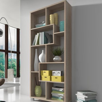 deluxe open shelving unit oak dubai sharjah abu dhabi (1)