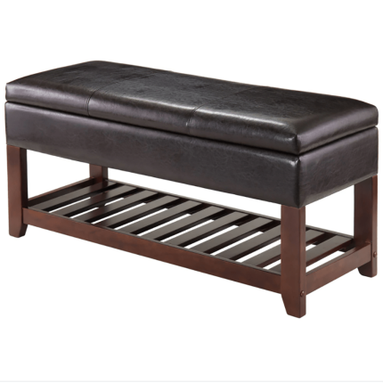 espresso walnut wood bedroom storage bench 2 dubai sharjah abu dhabi