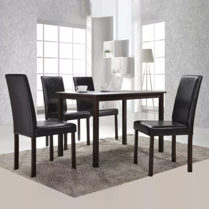 faux leather 5 piece dining set dubai sharjah abu dhabi_(1) transformed