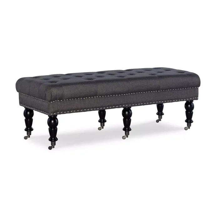francesca dark grey tufted bench 2 dubai sharjh abu dhabi