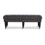 francesca dark grey tufted bench 3 dubai sharjh abu dhabi