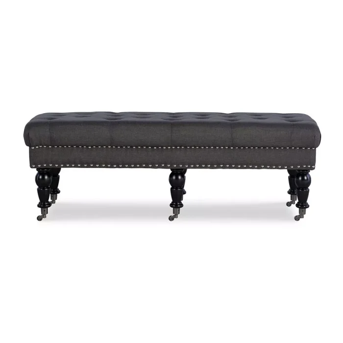 francesca dark grey tufted bench 3 dubai sharjh abu dhabi