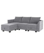 honbay convertible L shape sectional sofa 2 dubai sharjah abu dhabi transformed
