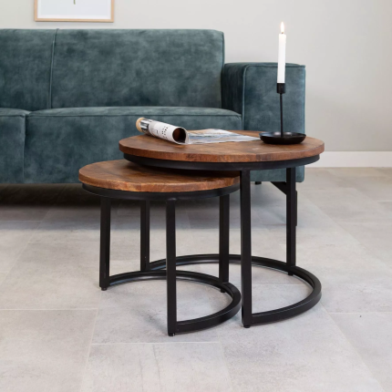industriele coffee table set of 2 dubai sharjah abu dhabi