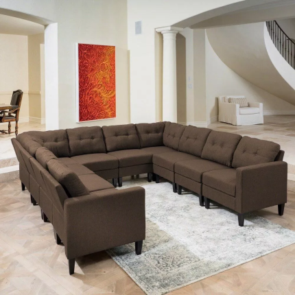 modern 10 piece U shaped sectional sofa 2 dubai sharjah abu dhabi