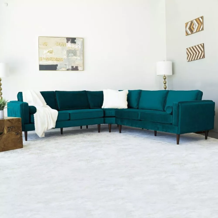 symmetrical corner velvet sectional sofa 1 dubai sharjah abu dhabi