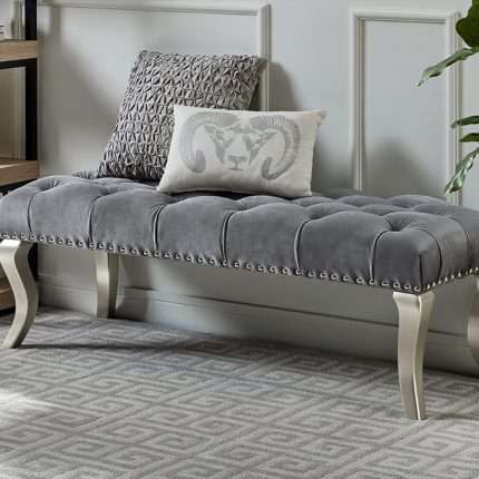 tufted faux leather upholstered bench 1 dubai sharjah abu dhabi