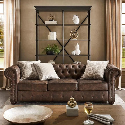tufted scroll Arm chesterfield sofa 1 dubai sharjah abu dhabi