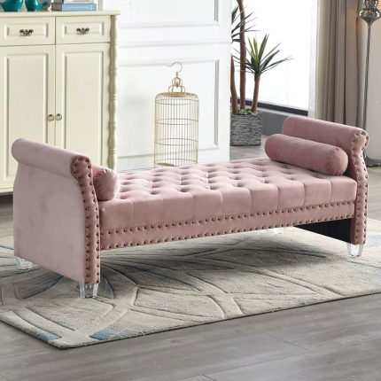 velvet tufted upholstered bench 1 dubai sharjah abu dhabi