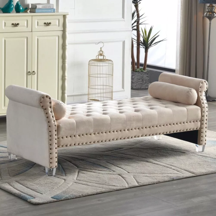 velvet tufted upholstered bench 2 dubai sharjah abu dhabi
