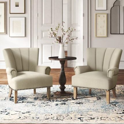 wide tufted armchair set of 2 1 dubai sharjah abu dhabi