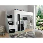 Farrar European Single Loft Bed black dubai sharjah abu dhabi