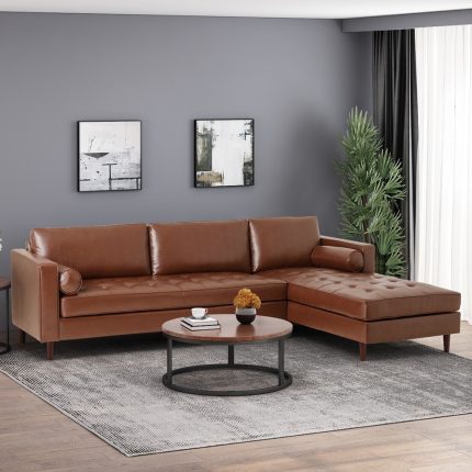 contemporary tufted upholstered chaise sectional 1 dubai sharjah abu dhabi
