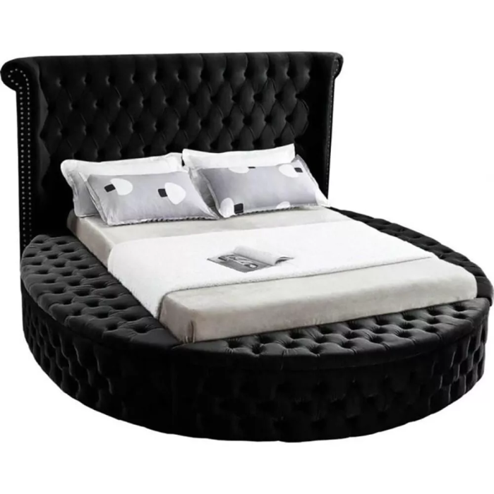 luxurious tufted round storage bed 3 dubai sharjah abu dhabi