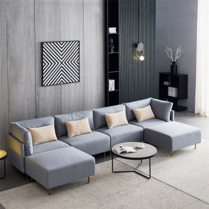 wide reversible modular sofa chaise with ottoman 1 dubai sharjah abu dhabi