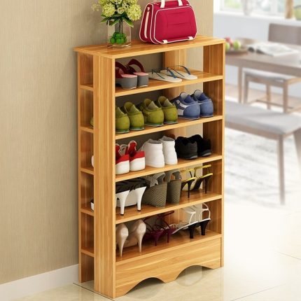 five tier wooden shoe cabinet brown dubai sharjah abu dhabi (1)