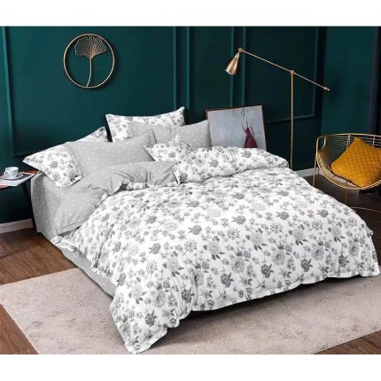 king size duvet floral cover set set of 6pcs grey dubai sharjah abu dhabi