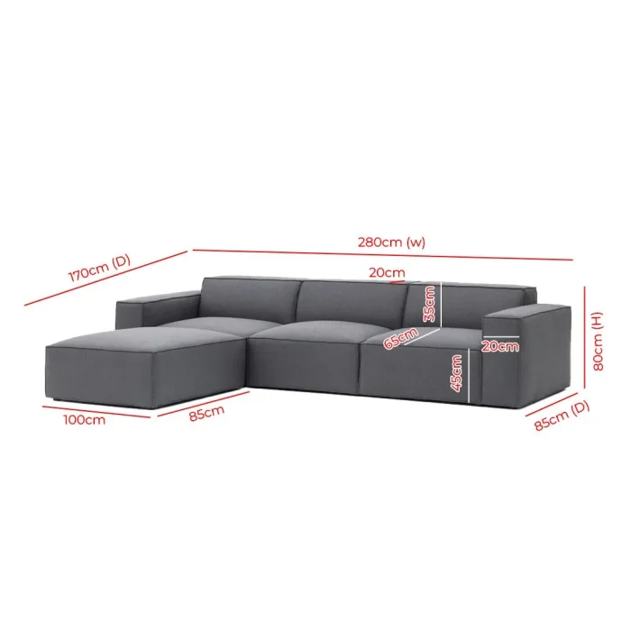 4 Piece Fabric Sectional Sofa Dubai Ajman Sharjah Abu Dhabi