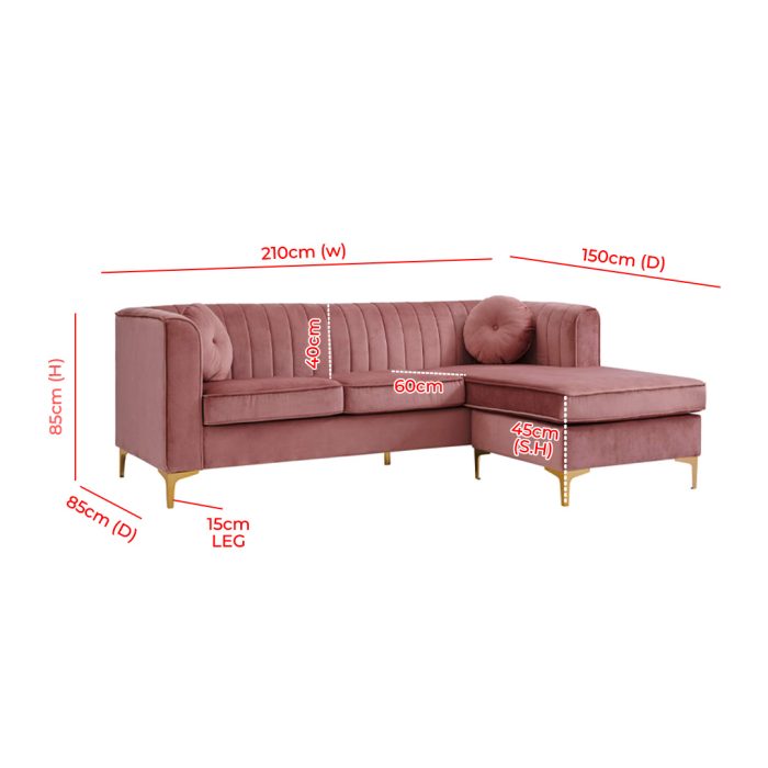 Cargill Wide Modular Sofa & Chaise Dubai Sharjah Ajman Abu Dhabi