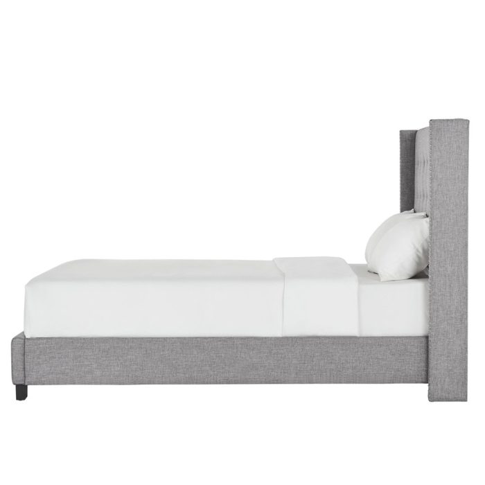 Melina Tufted Linen Wingback Bed Dubai Sharjah Abu Dhabi