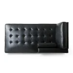 Contemporary Tufted Upholstered Chaise Sectional Black Dubai Sharjah Abu Dhabi