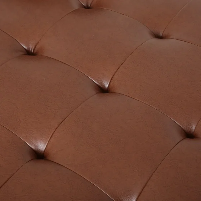 Contemporary Tufted Upholstered Chaise Sectional Brown Dubai Sharjah Abu Dhabi
