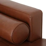 Contemporary Tufted Upholstered Chaise Sectional Brown Dubai Sharjah Abu Dhabi