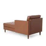 Contemporary Tufted Upholstered Chaise Sectional Brown Dubai Sharjah Abu Dhabi