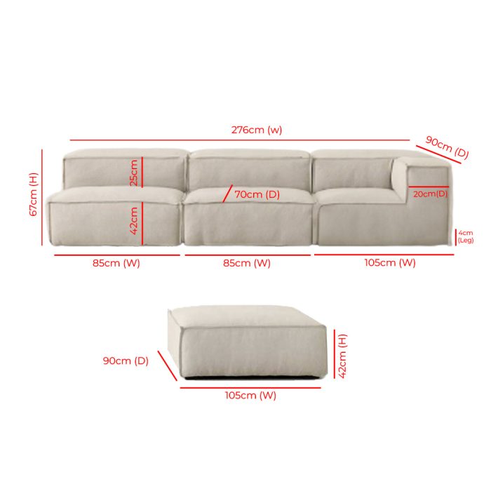 Modern Modular L-shape Sofa Dubai Sharjah Abu Dhabi