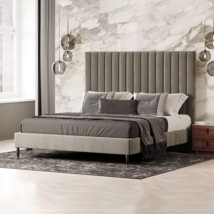 Nodrest Hemlock Modern Velvet Bed in Dubai, Sharjah and Abu Dhabi