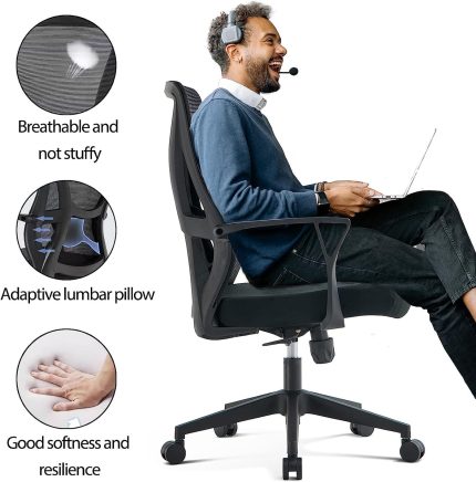 Computer Chair Swivel Task Chair with Lumbar Support in Dubai, Abu Dhabi and Sharjah