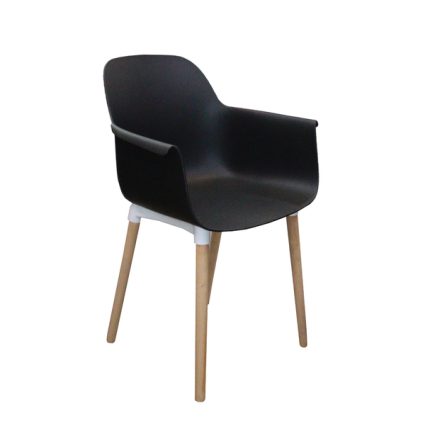 Dining Chair with Wooden Leg