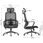 Executive Office Chair with Headrest Lumbar Support Wheels Dubai, Sharjha and Abu Dhabi