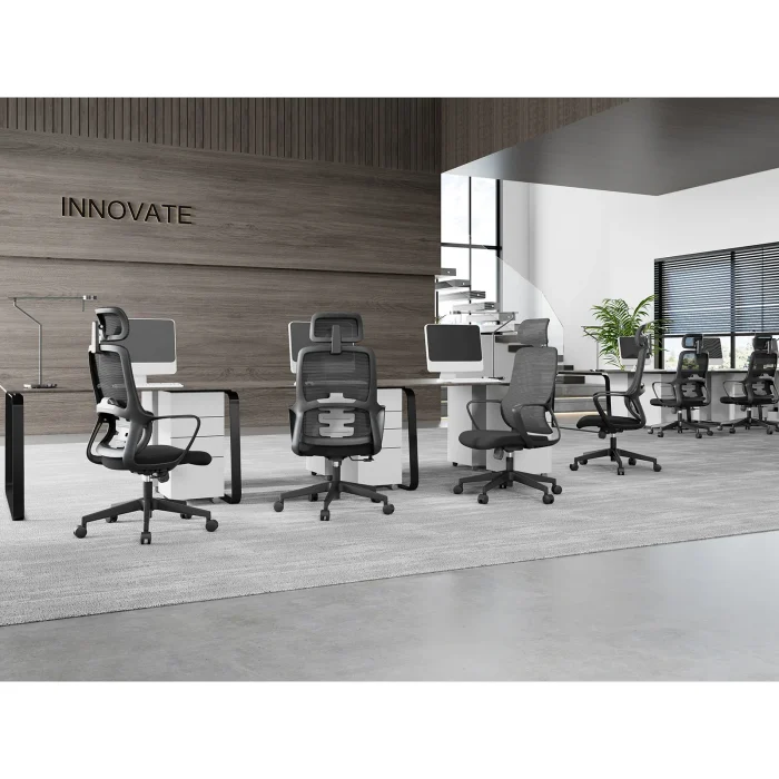 Executive Office Chair with Headrest Lumbar Support Wheels Dubai, Sharjha and Abu Dhabi