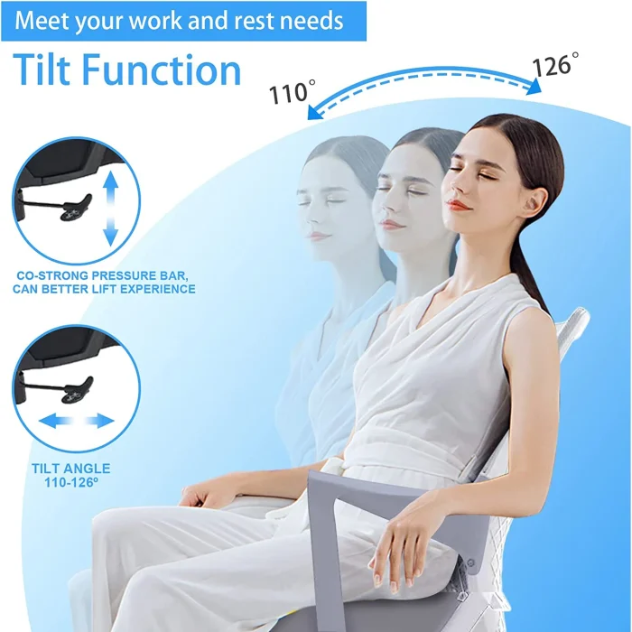 Large Lumbar Support Modern Executive Office Mesh Chair, White Dubai, Sharjha and Abu Dhabi