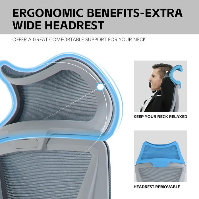 Office Chair with Headrest Lumbar Support Armrest Dubai Sharjah Abu Dhabi