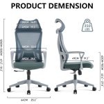 Office Chair with Headrest Lumbar Support Armrest Dubai Sharjah Abu Dhabi