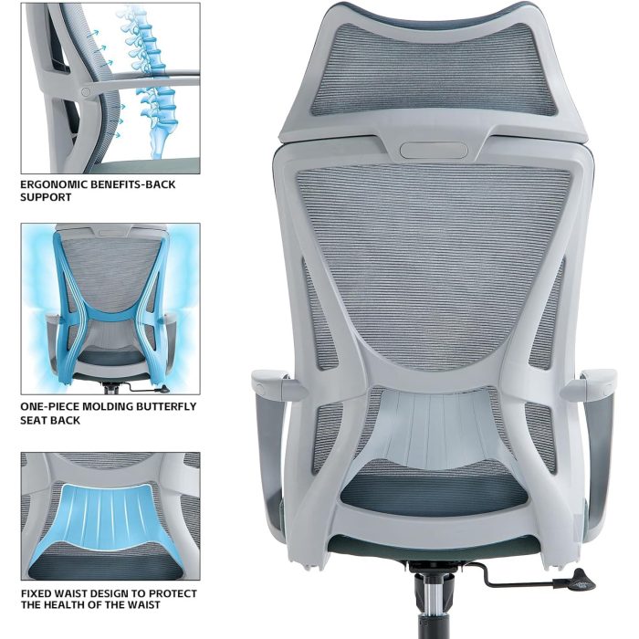 Office Chair with Headrest Lumbar Support Armrest Dubai Sharjah Abu Dhabi