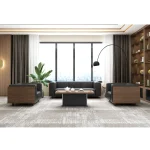 80.7 inch PU Leather Sofa Set Brown(Without Coffee Table) Dubai, Sharjha and Abu Dhabi
