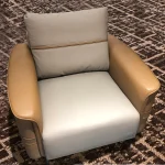 36.6 inch PU Leather Sofa with Back Cushions and Rounded Arms Dubai, Sharjha and Abu Dhabi