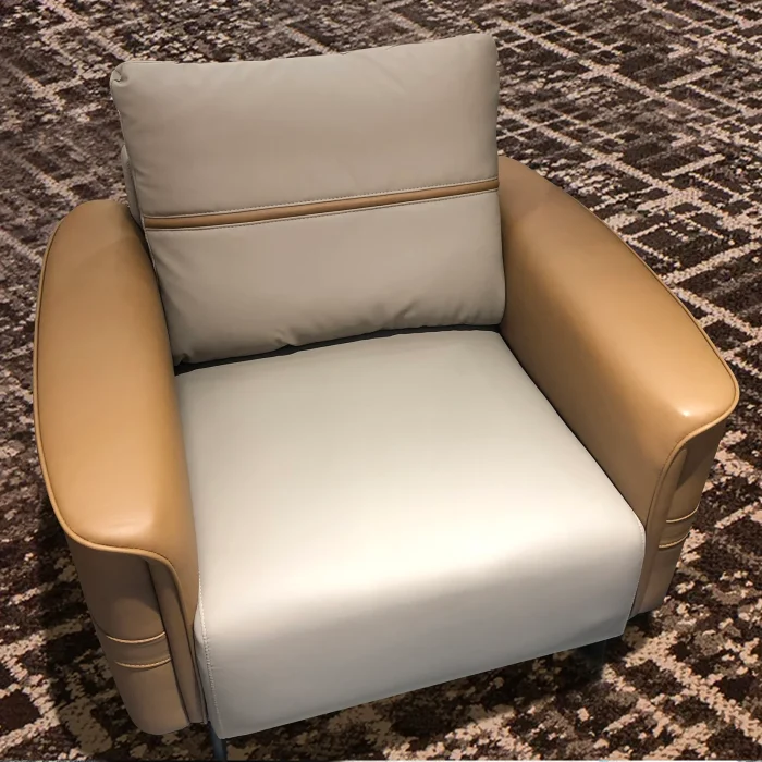 36.6 inch PU Leather Sofa with Back Cushions and Rounded Arms Dubai, Sharjha and Abu Dhabi