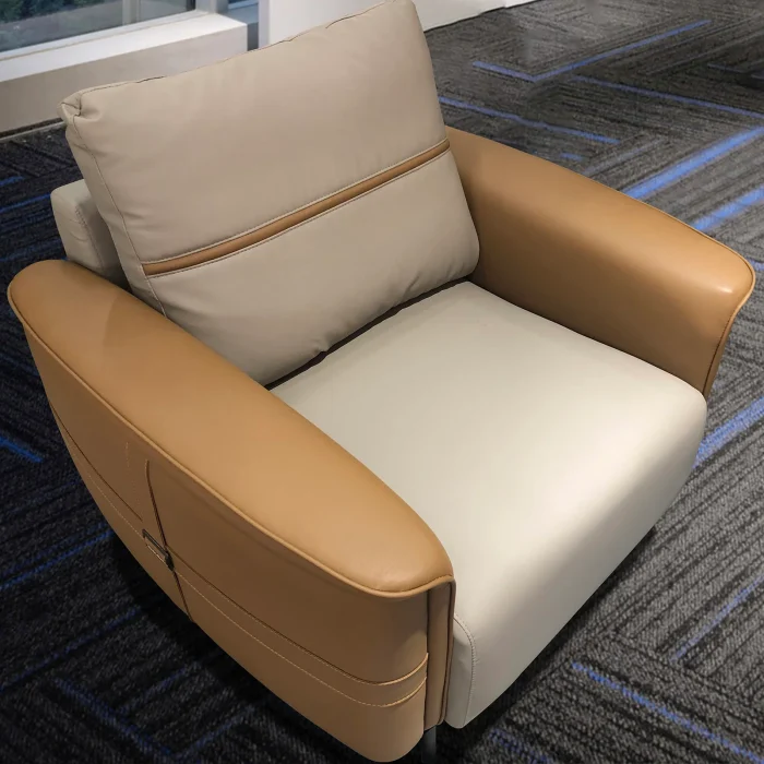 36.6 inch PU Leather Sofa with Back Cushions and Rounded Arms Dubai, Sharjha and Abu Dhabi