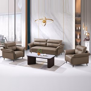 80.7 inch PU Leather Sofa Set Brown(Without Coffee Table) Dubai, Sharjha and Abu Dhabi