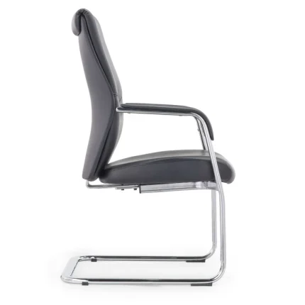 Faux Leather Visitors Chair with Padded Arms&Sled Base Dubai, Sharjha and Abu Dhabi