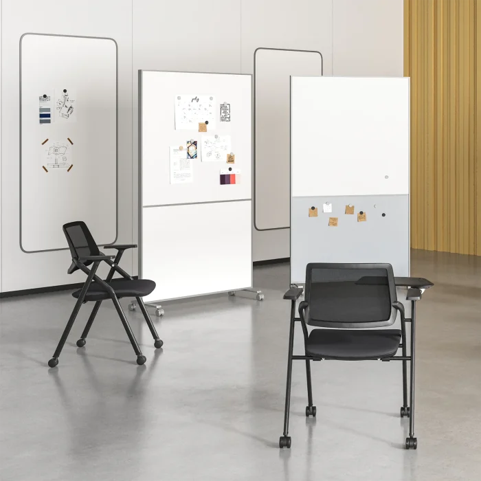 Folding Training Chair with Writing Pad&Wheels dubai, Sharjha and Abu Dhabi